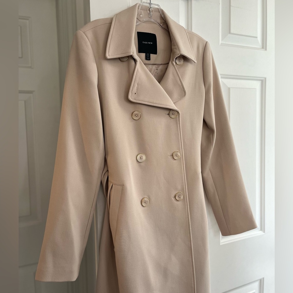 SOLD Ever New Double-breasted Belted-waist Coat 4 - Picture 4 of 14